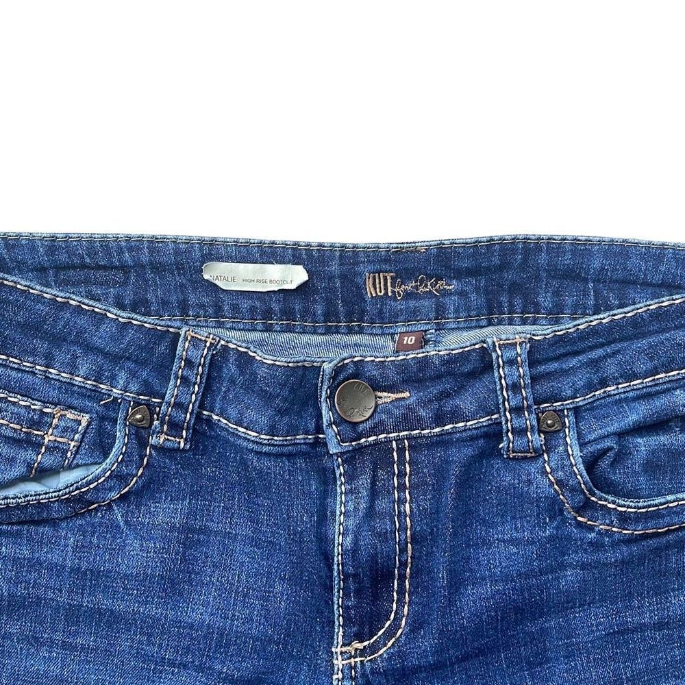 KUT from the Kloth Bootcut Jeans High Rise 10 Women’s Dark Wash Used - Picture 3 of 4